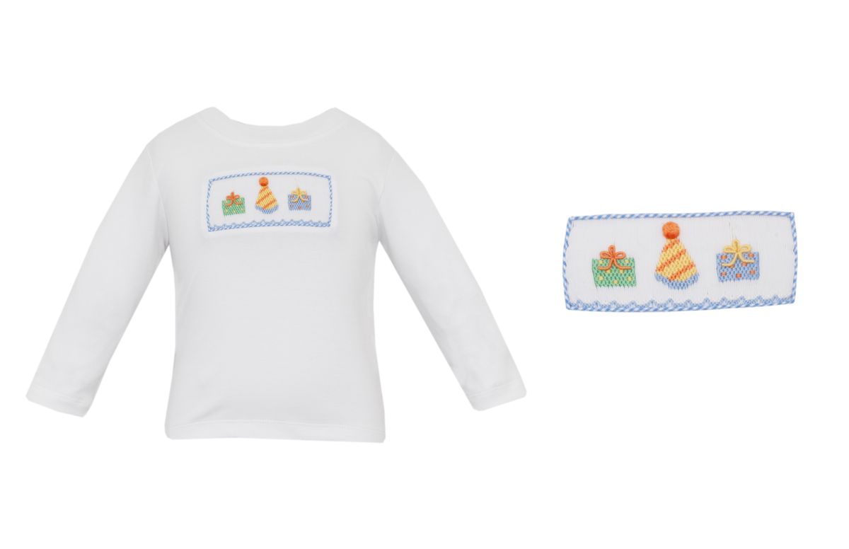BIRTHDAY BOY'S - White Knit T-Shirt Longsleeve