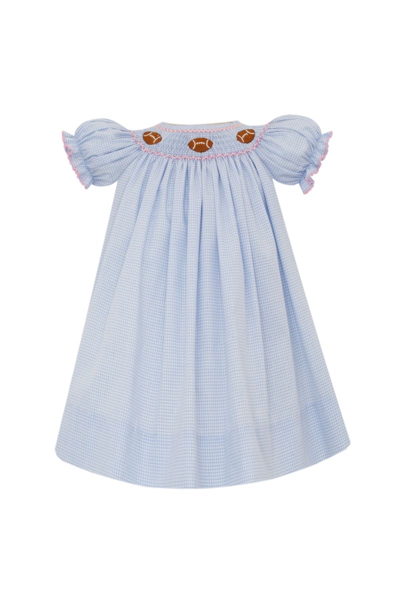 FOOTBALL GIRL'S - Blue Gingham Bishop