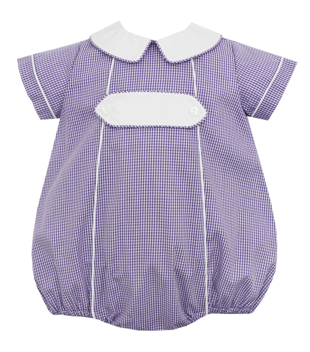 PURPLE GINGHAM - Boy's Bubble