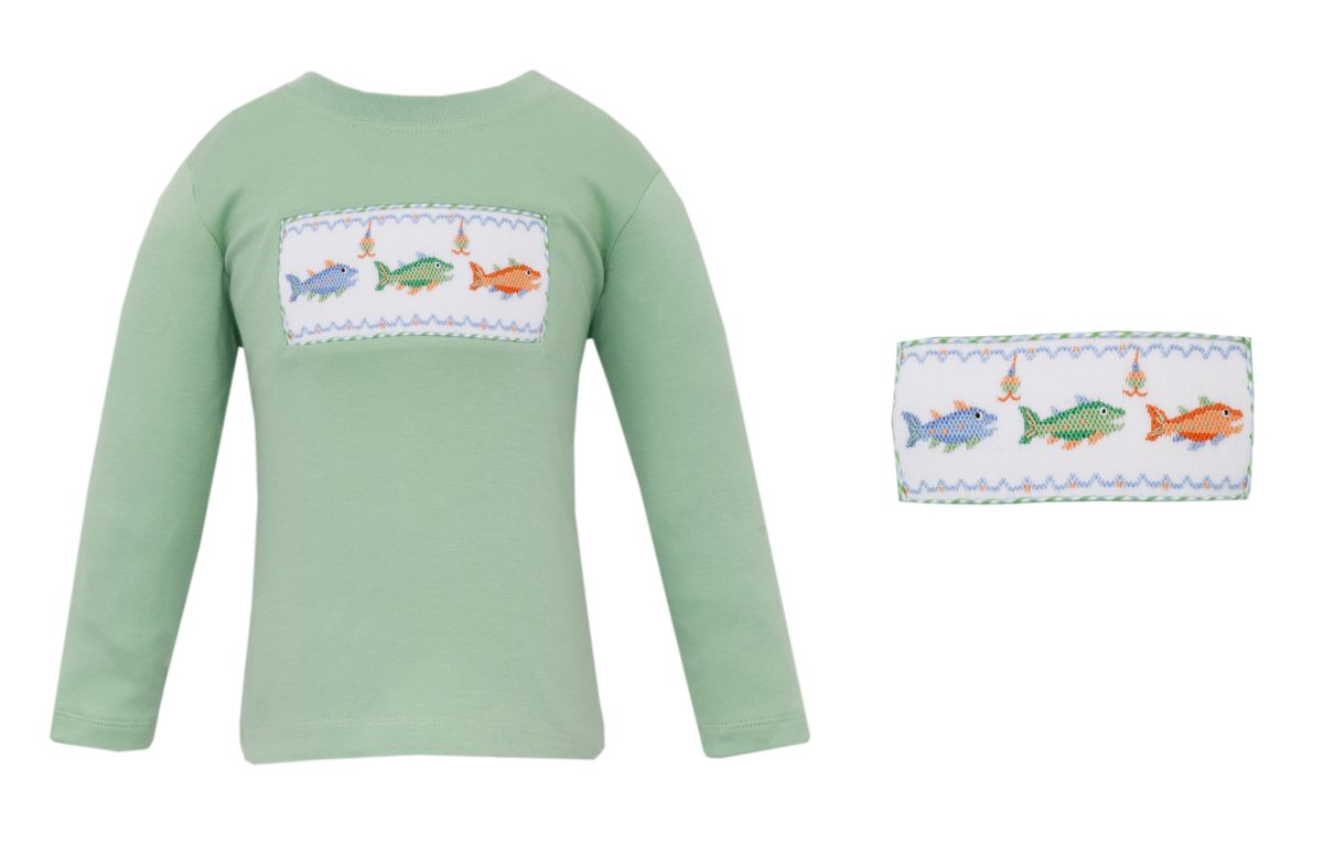 TROUTS - Sage Green Knit Boy's T-Shirt Longsleeve