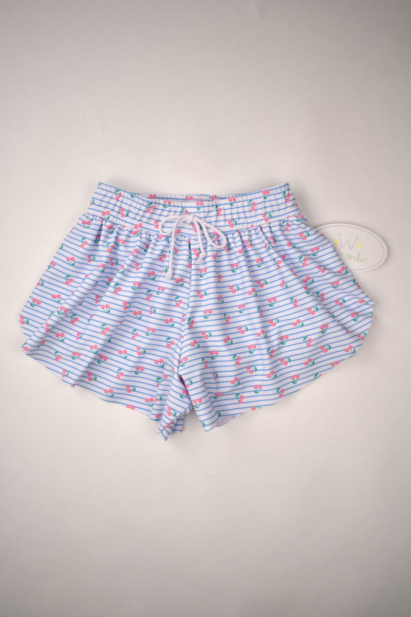 Cherries Print Butterfly Shorts