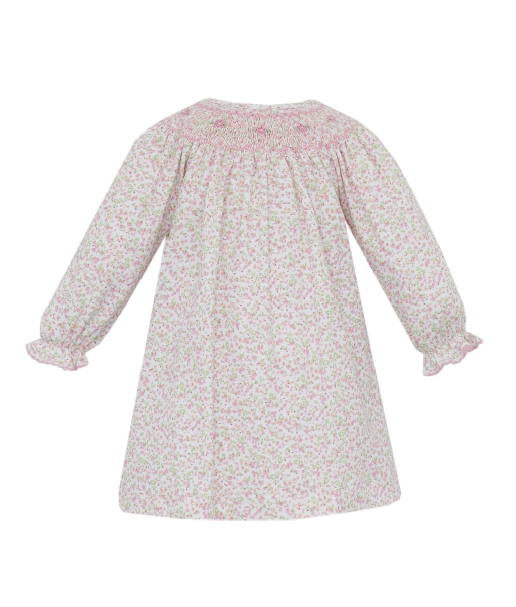 Harper - Tiny Pink Floral Knit Bishop L/S 400AL