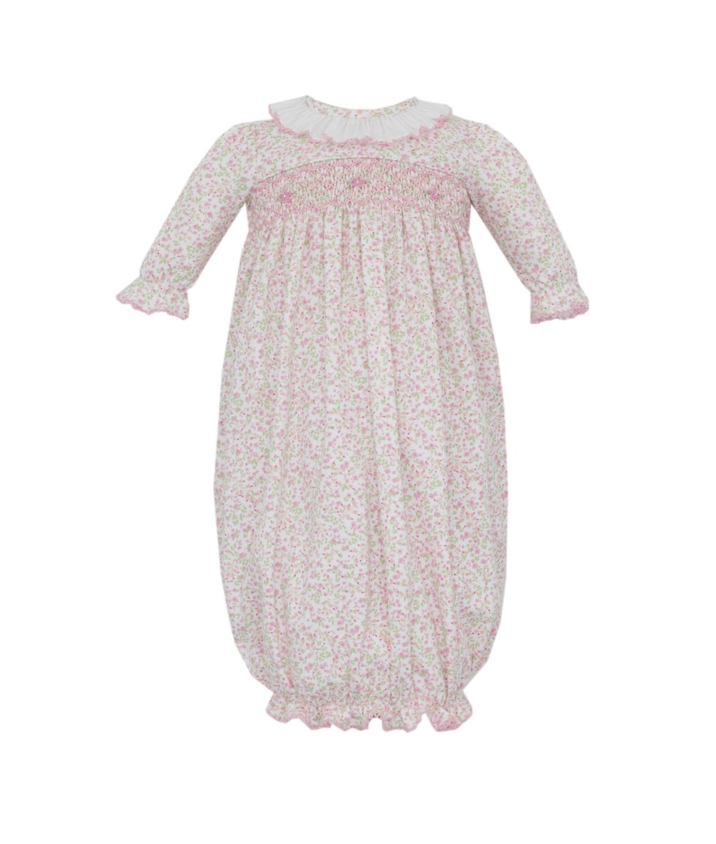 Harper - Tiny Pink Floral Knit Girl's Sac L/S 400SAG