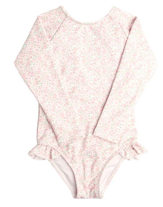 LONG SLEEVE RASHGUARD ONE PIECE FLORAL