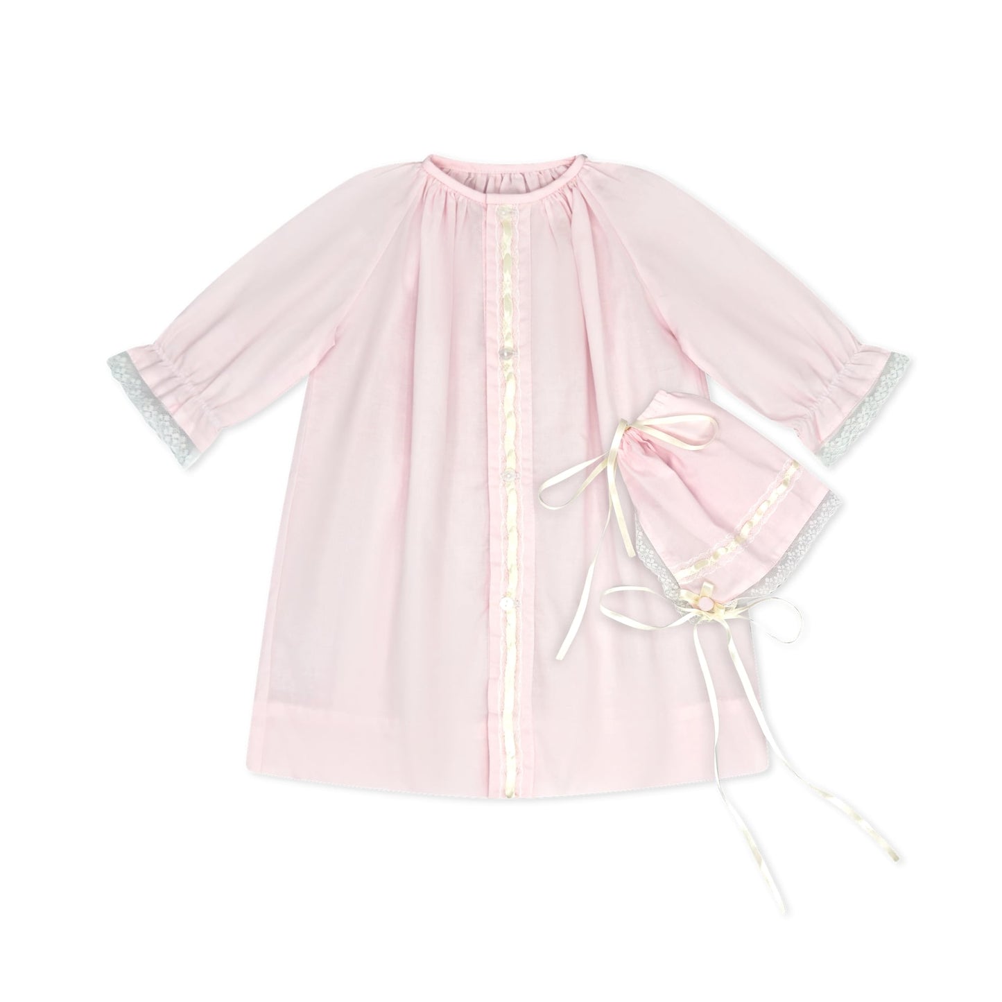Blessings Daygown Set with Ecru Satin Ribbon