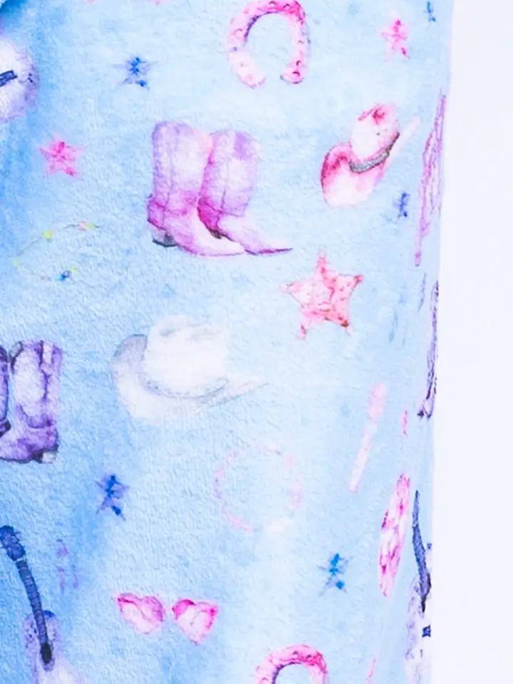Girls Plush Lounge Short - Wild West - Tween