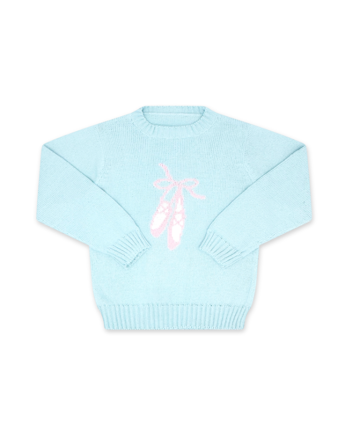 Cozy Up Sweater - Bluffton Blue w/Pink Ballet Slipper