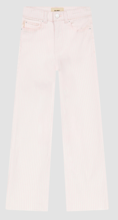 Lily Wide Leg Jeans Pink Stripe