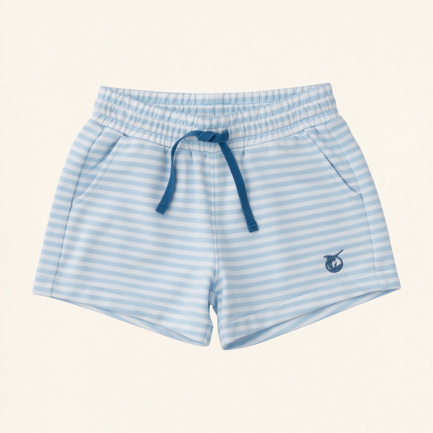 Pawleys French Terry Short - Floaty Blue Stripe