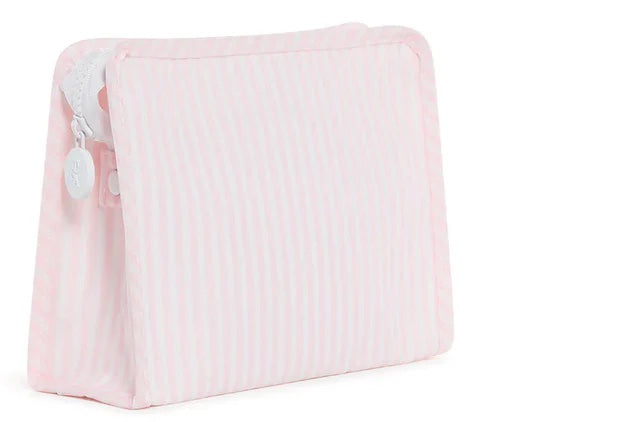ROADIE LARGE - PIMLICO PINK STRIPE ZIP POUCH