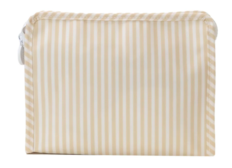 ROADIE LARGE PIMLICO STRIPE SAND zip pouch