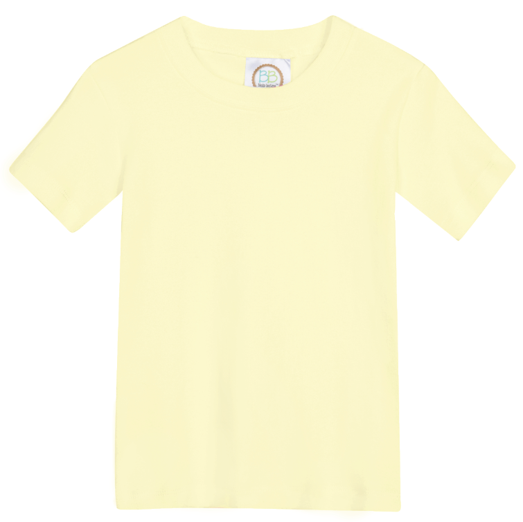 Short Sleeve Tee Shirt Pale Yellow