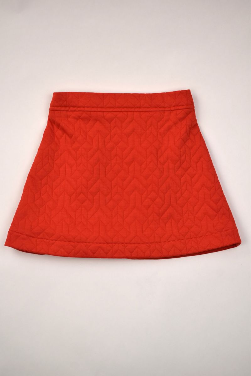 Red Quilted Skirt 80311