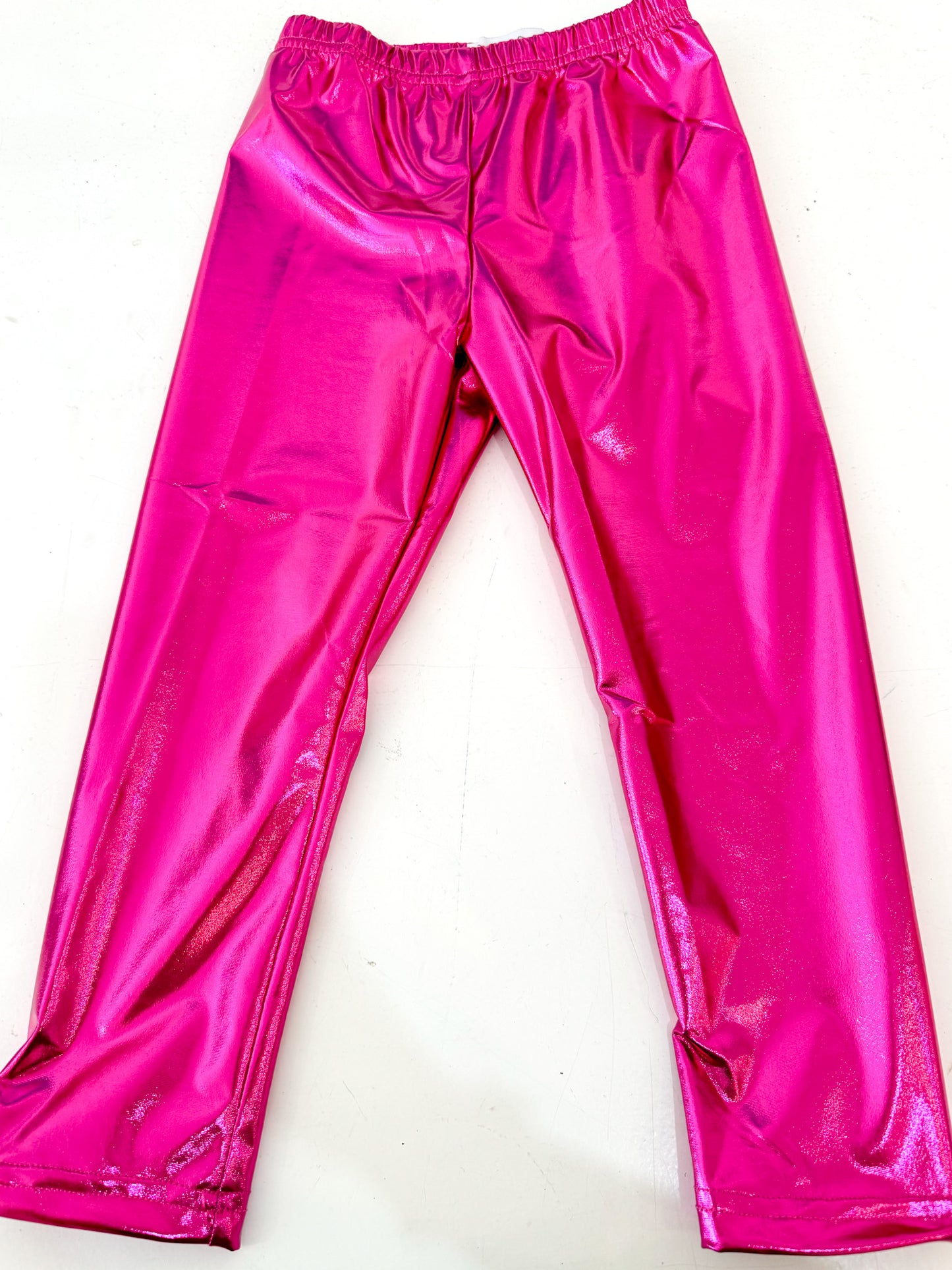 Hot Pink Metallic Leggings