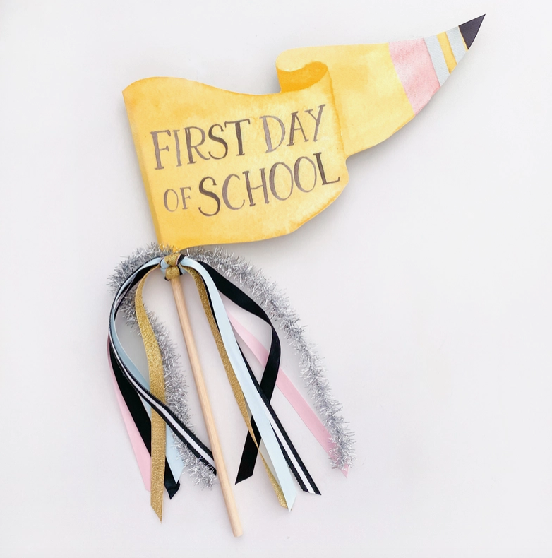 First Day of School Party Pennant (Back to School) Flag