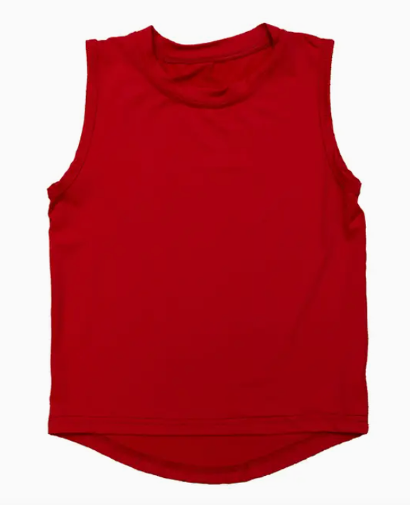 Red High Low Tank - Tween