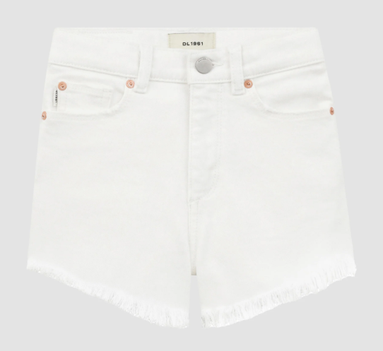 Lucy Short White Frayed Tween