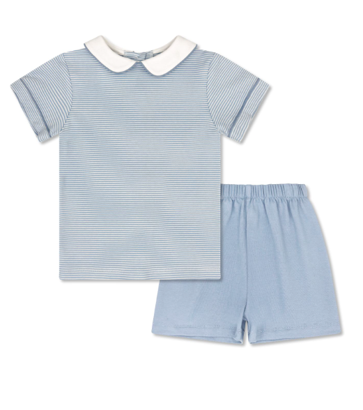 SIBLEY SHORT SET SEASIDE BLUE STRIPE