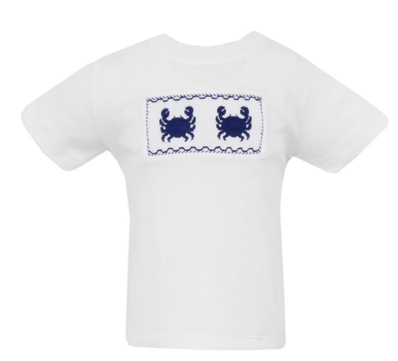 White Knit Boy Crab Tshirt
