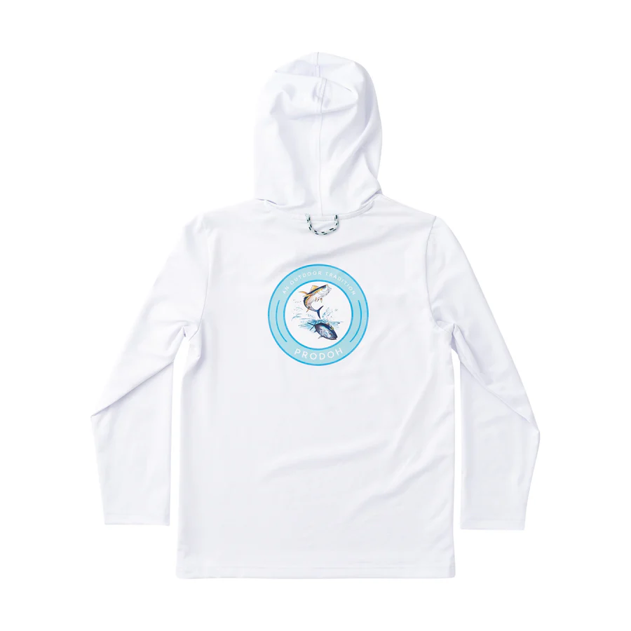 Kids' Pro Performance Hoodie T-Shirt - Bright White