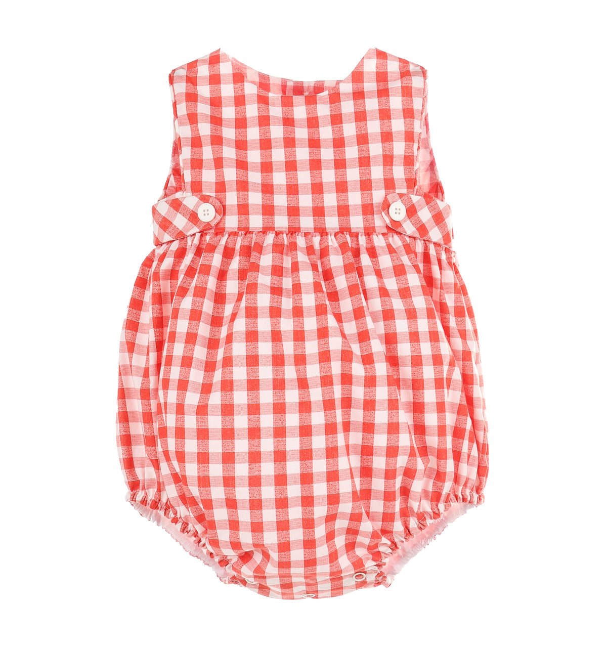 Gingham Boy Bubble - Red