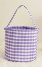 Load image into Gallery viewer, Gingham Bucket Tote