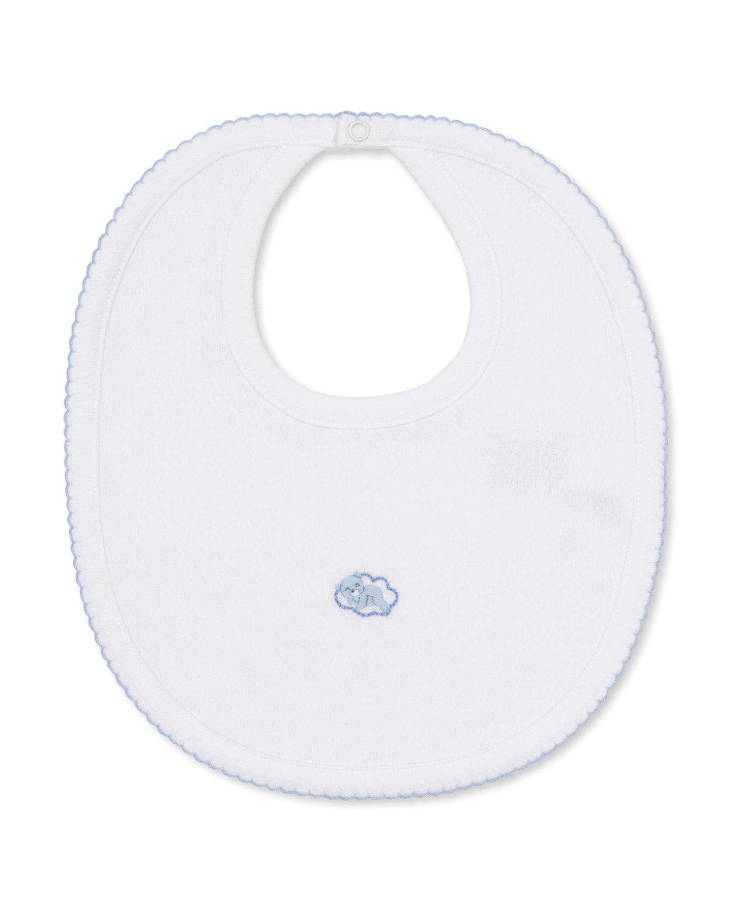 Bib w/Hand Embroidery - Light Blue Premier Goodnight Bears