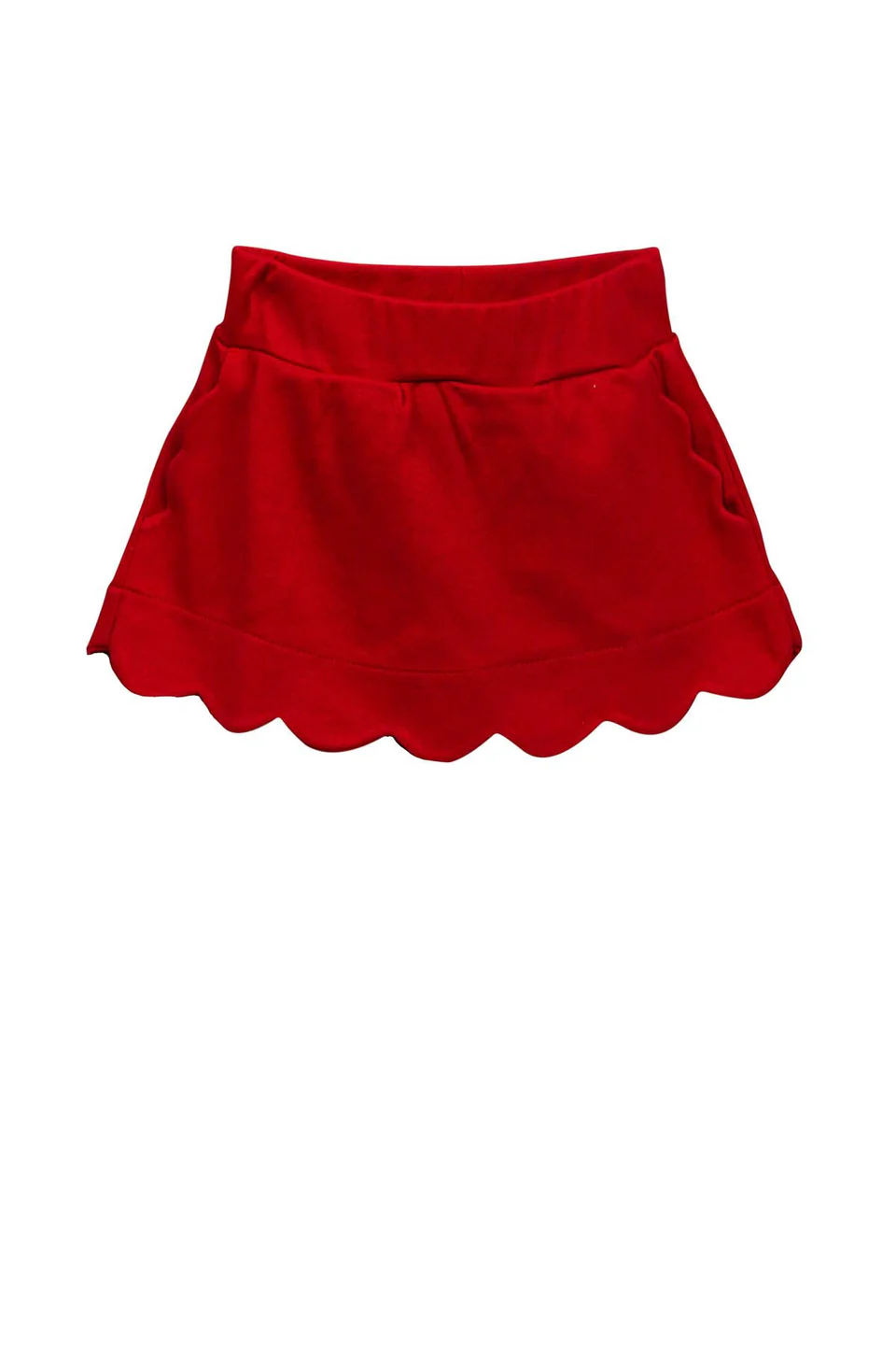 Red Scallop Skort