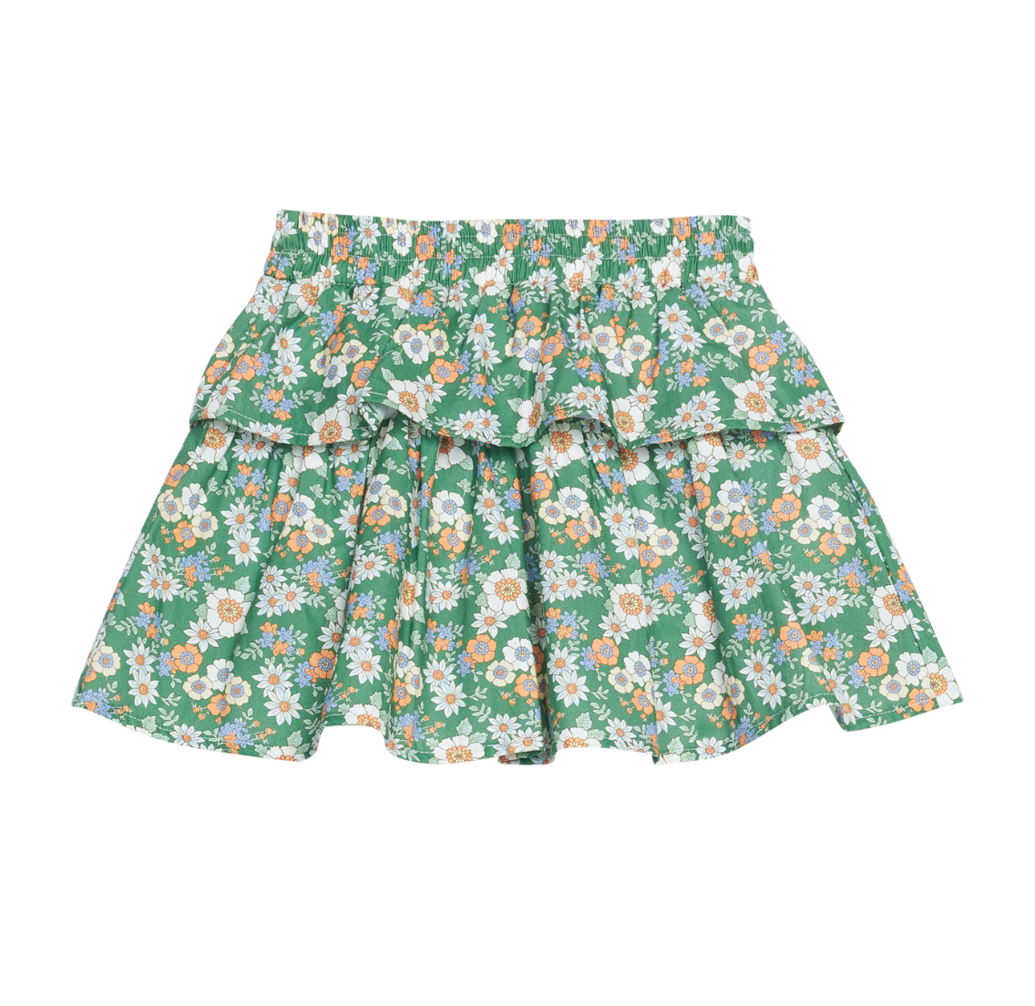 Two Tiered Circle Skort - Greenwich Garden Green - Tween