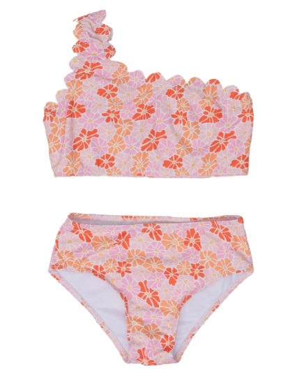 Bahama Peachy Pink Florals Two Piece Swimsuit 326
