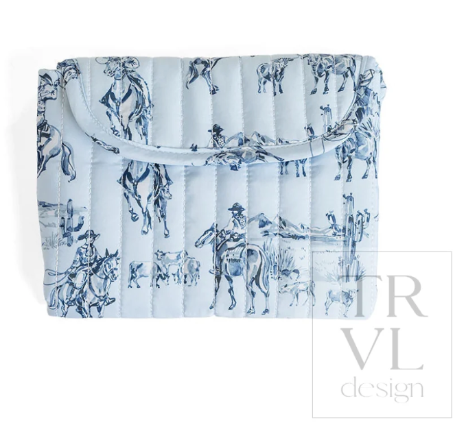 QUILTED CHANGING MAT - COWBOY TOILE