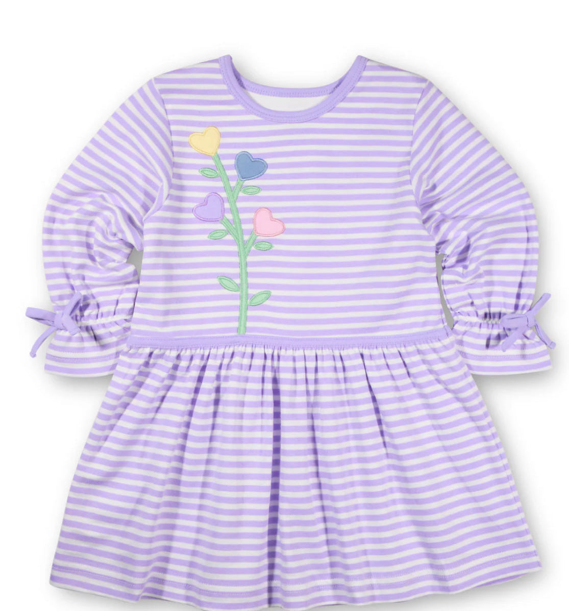Knit Dress With Heart Flowers H6169