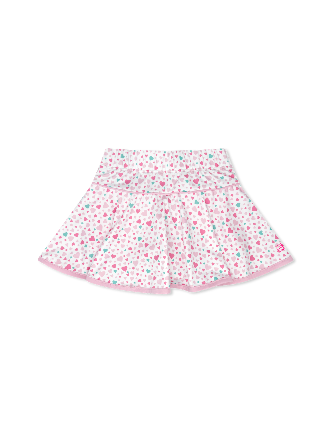 Quinn Skort - Cotton Candy Crush with Cotton Candy Pink Welting