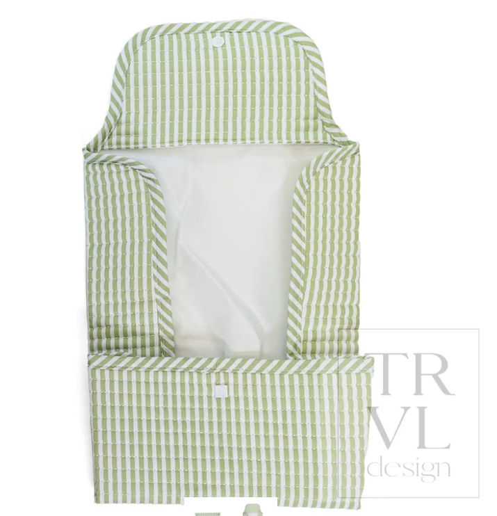 QUILTED CHANGING MAT - PIMLICO STRIPE SAGE