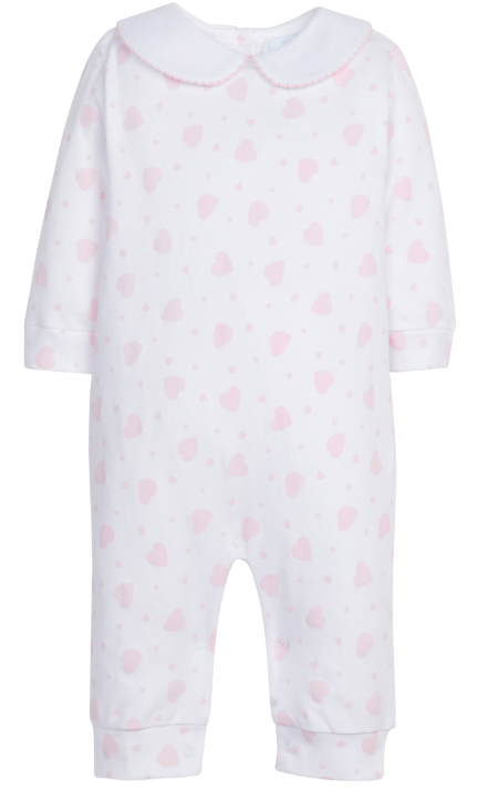Printed Playsuit - Pink Hearts