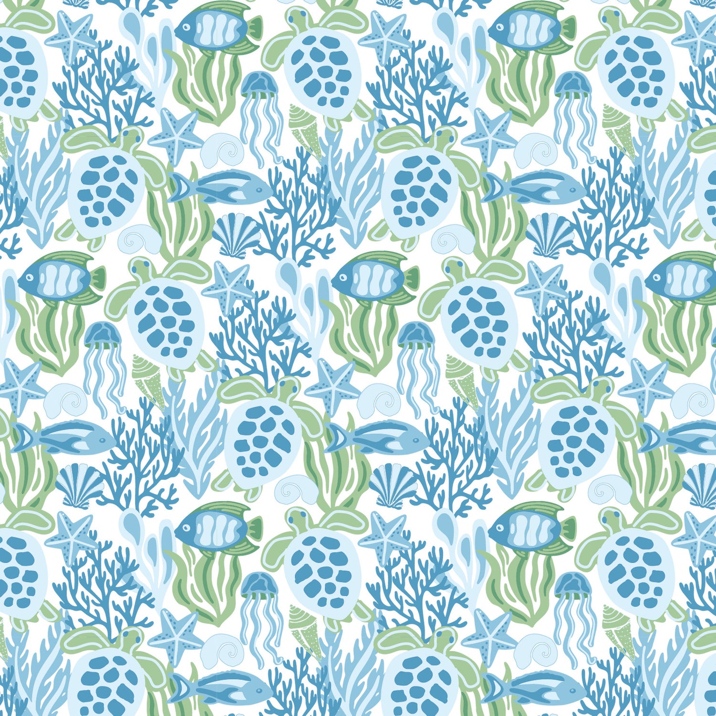 Parker Zipper Pajamas - Under the Sea Blue
