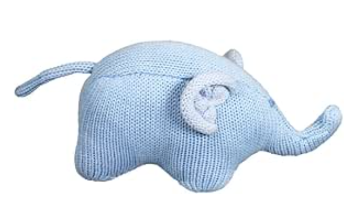 Elephant Knit Toy - Blue