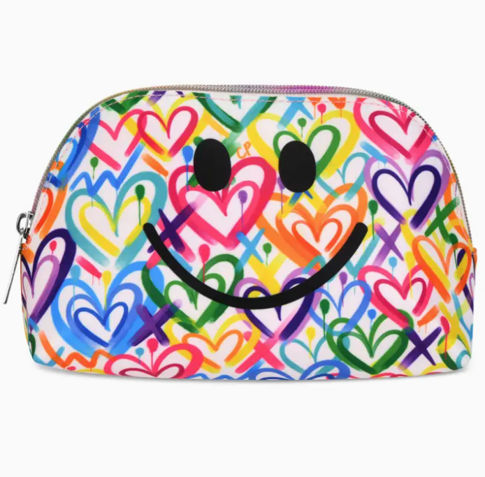 Corey Paige Hearts Oval Cosmetic Bag