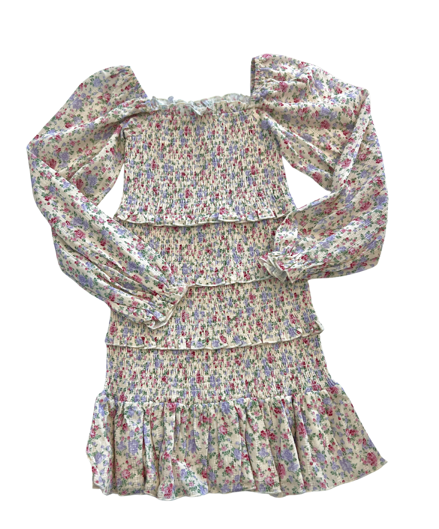 Laila Dress Tween - mulberry bouquet