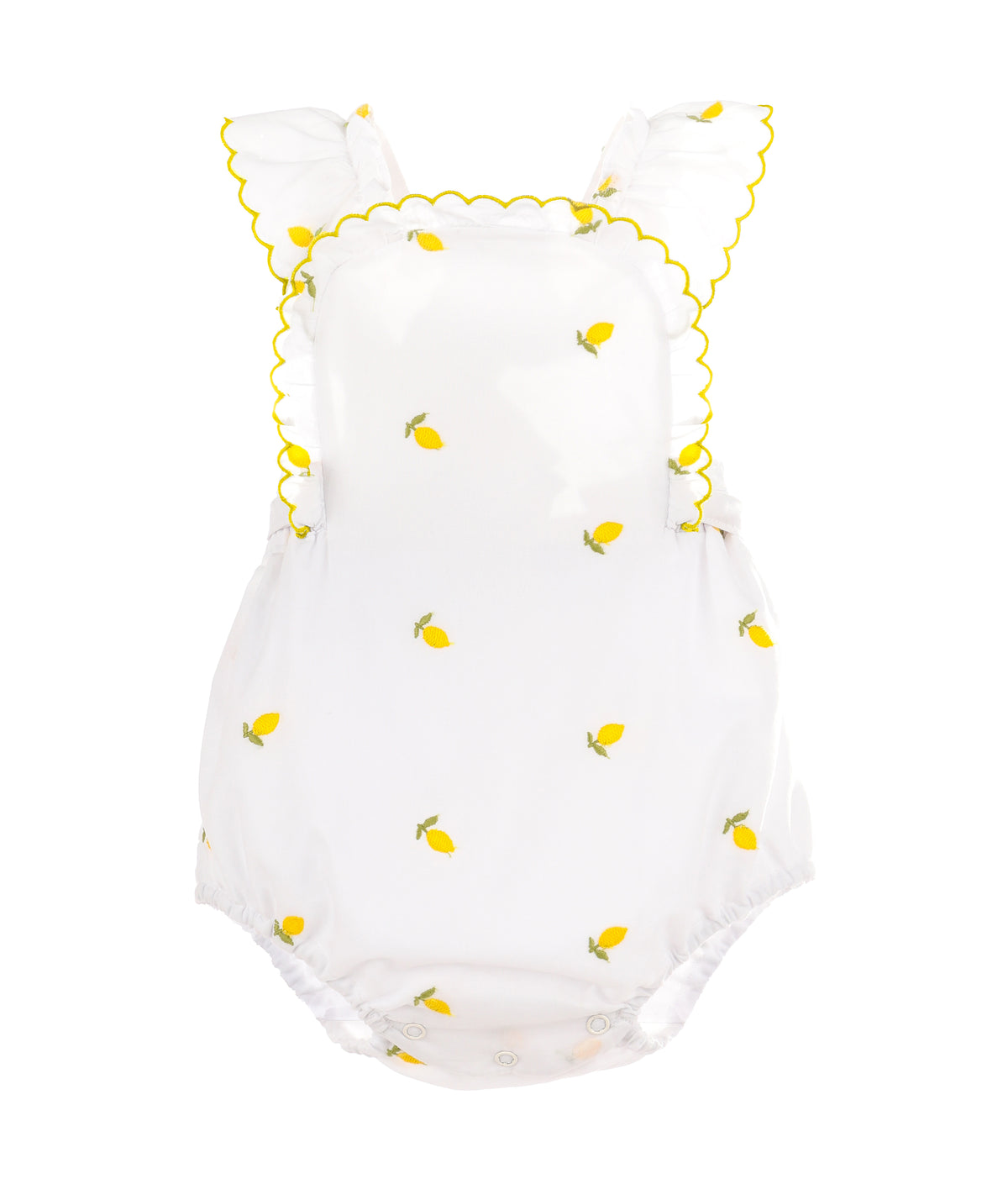Lemon Broderie Sunsuit - Yellow
