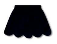 Susie Scallop Skirt - High Point Navy Corduroy