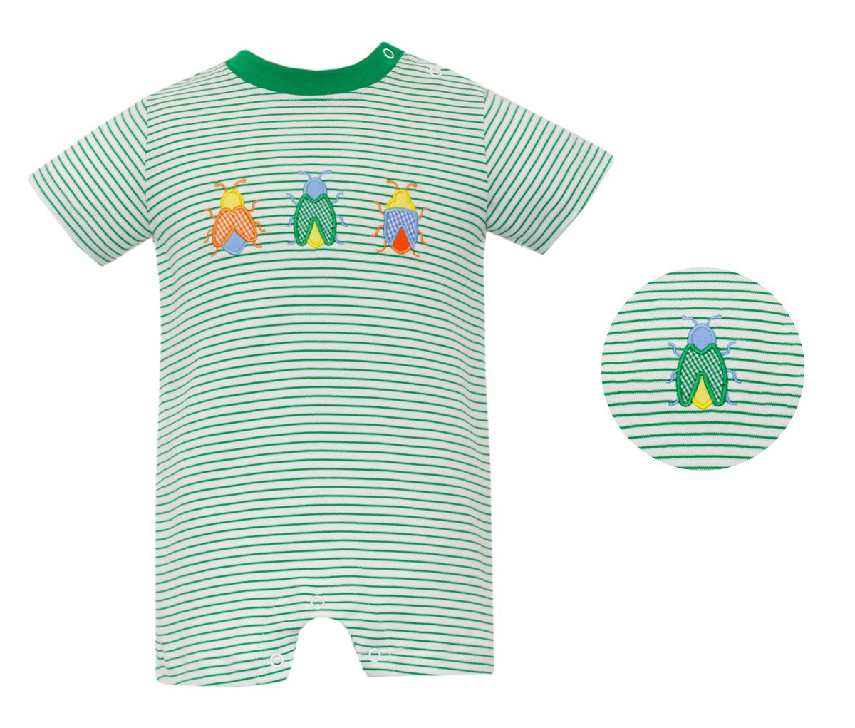 BUGS - Green knit stripe boy´s romper (5033J-CS27)