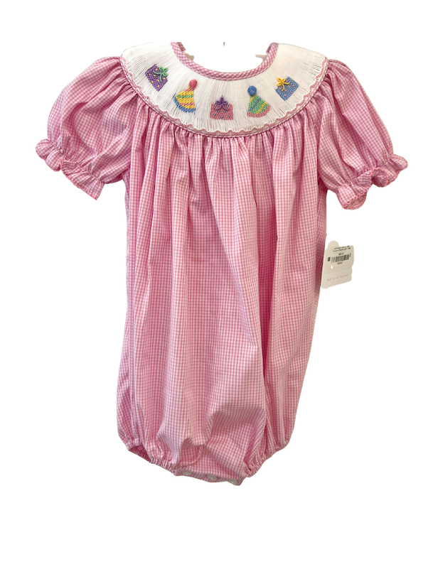 BIRTHDAY GIRL'S - Pink Gingham Bubble 125F