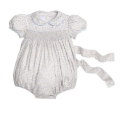 Smocked Peter Pan Bubble - Winthrop Floral