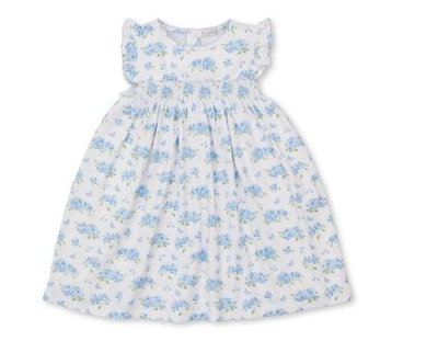 Heavenly Hydrangeas Blue Smocked Dress
