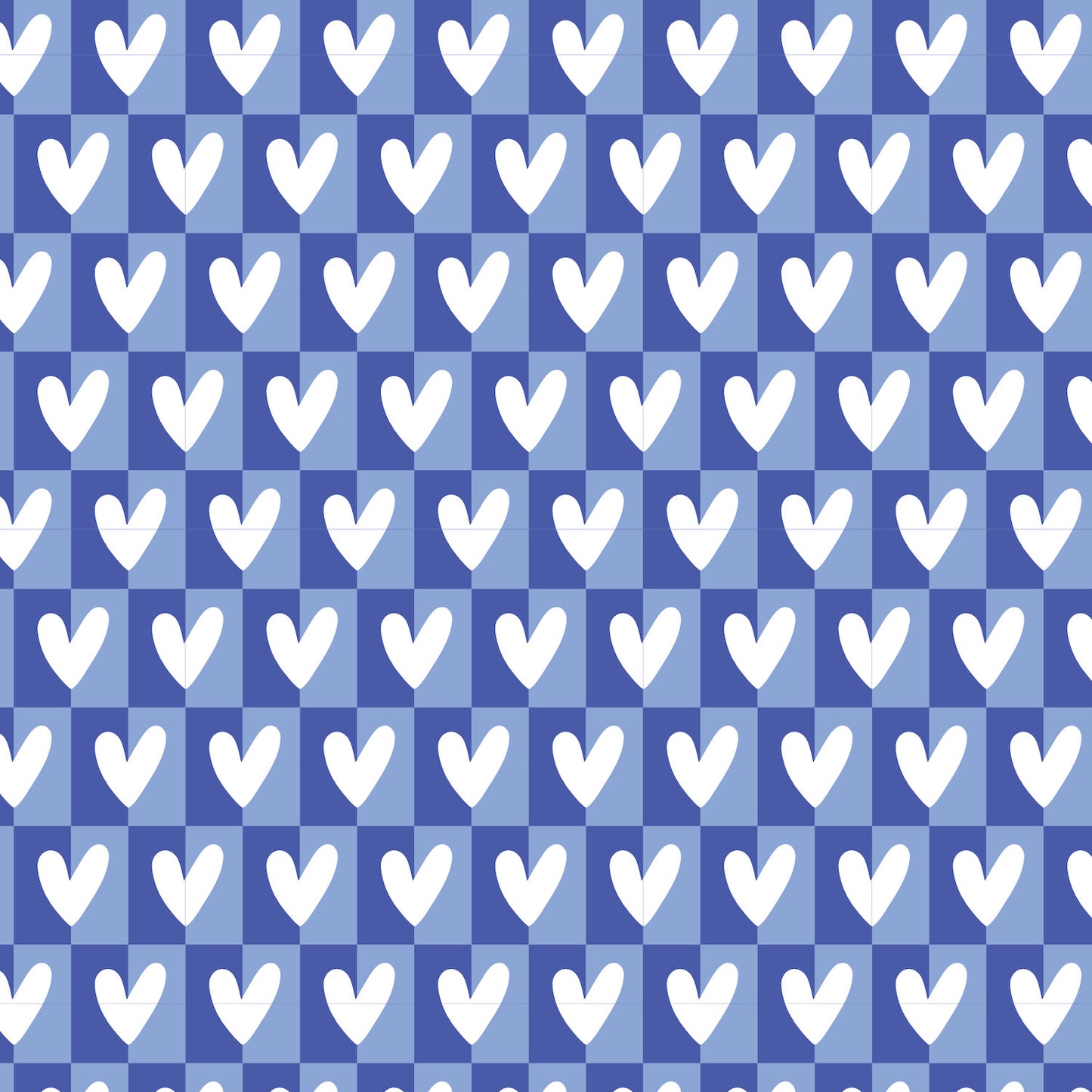 Grayson Pajama Pant Set - Checkered Hearts Blue