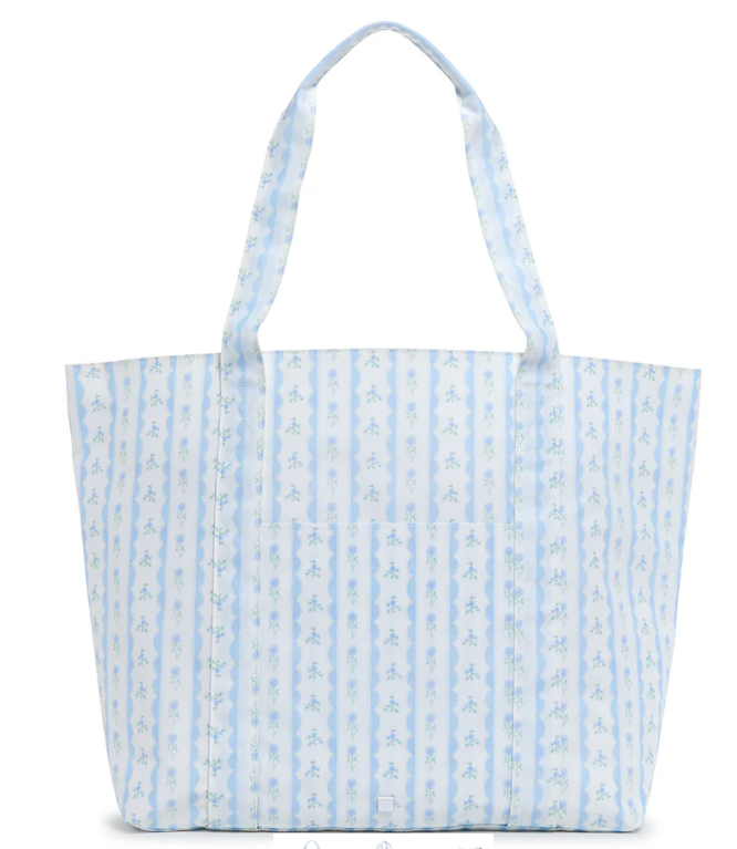 Jumbo Tote - Ribbon Floral Blue