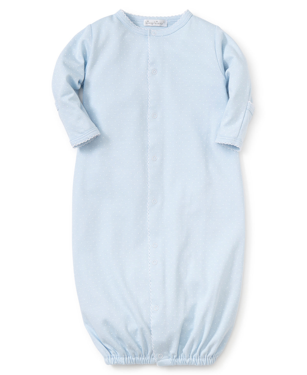 Kissy Dots Print Converter Gown - Blue