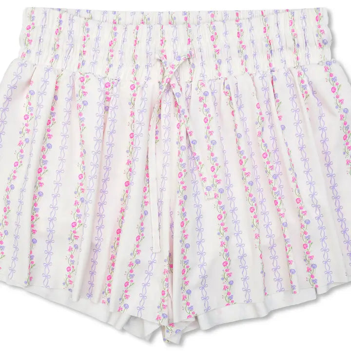Sweetheart Vine Butterfly Shorts - Tween
