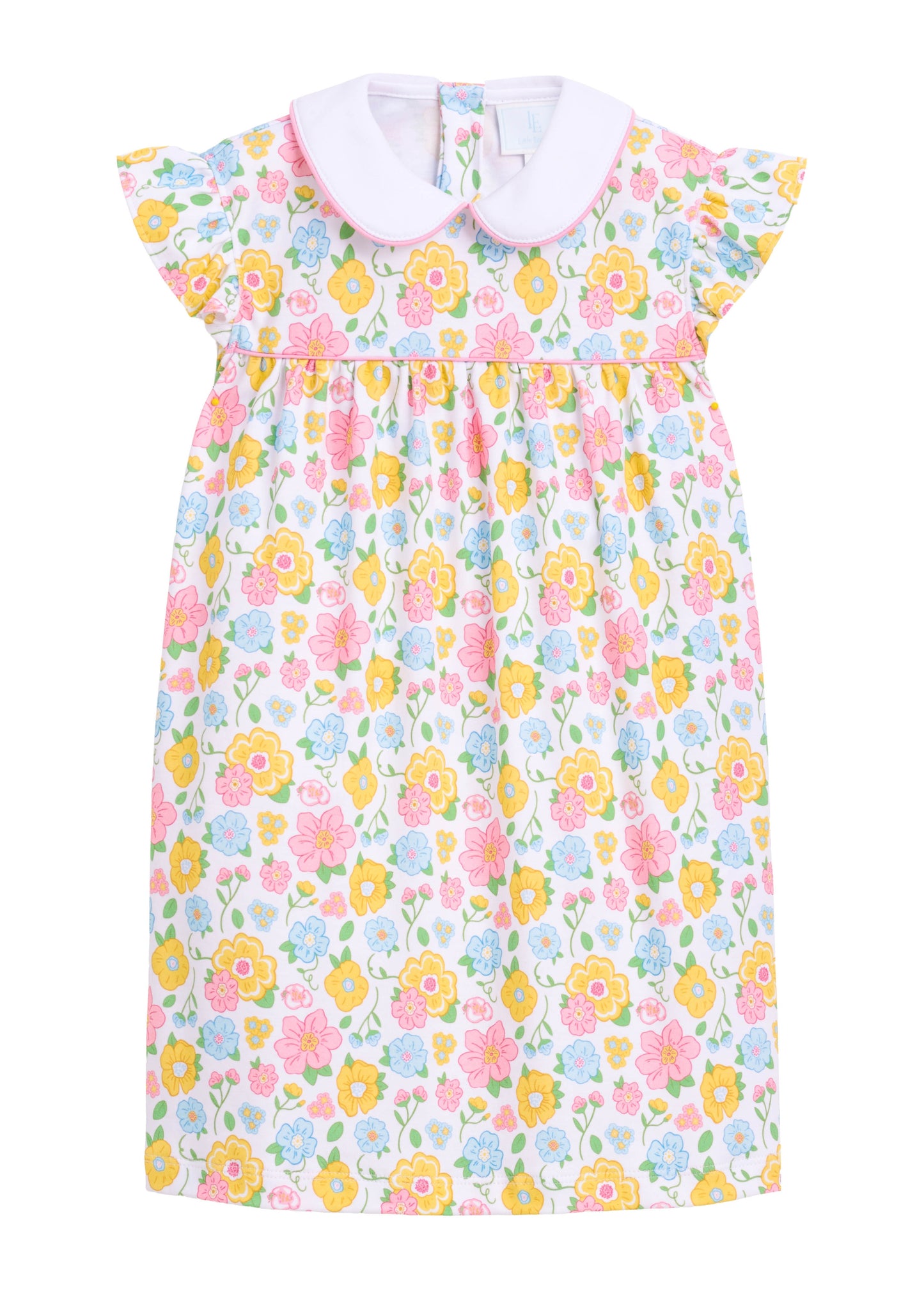 Angel Sleeve Peter Pan Dress - English Garden